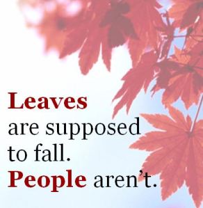 Leaves are supposed to fall. People Aren't